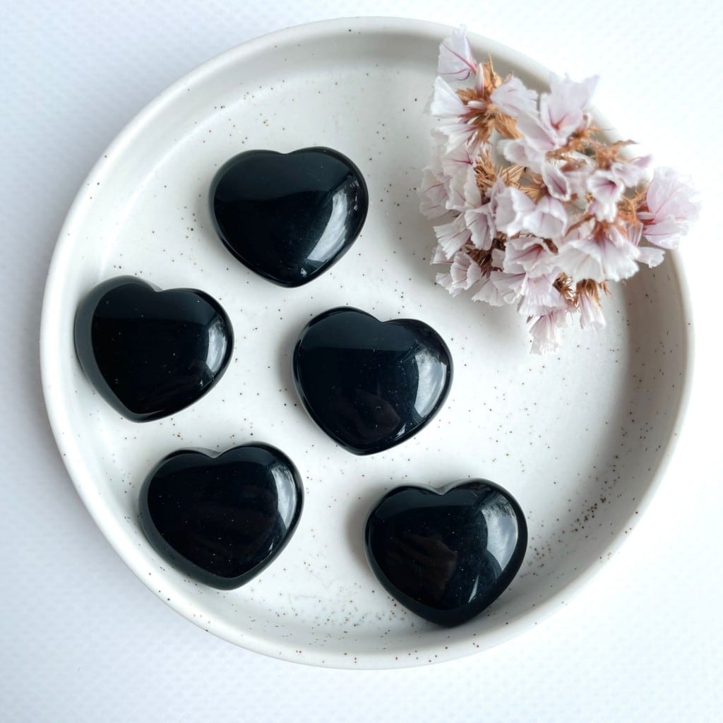Obsidiaan hart 2,5cm