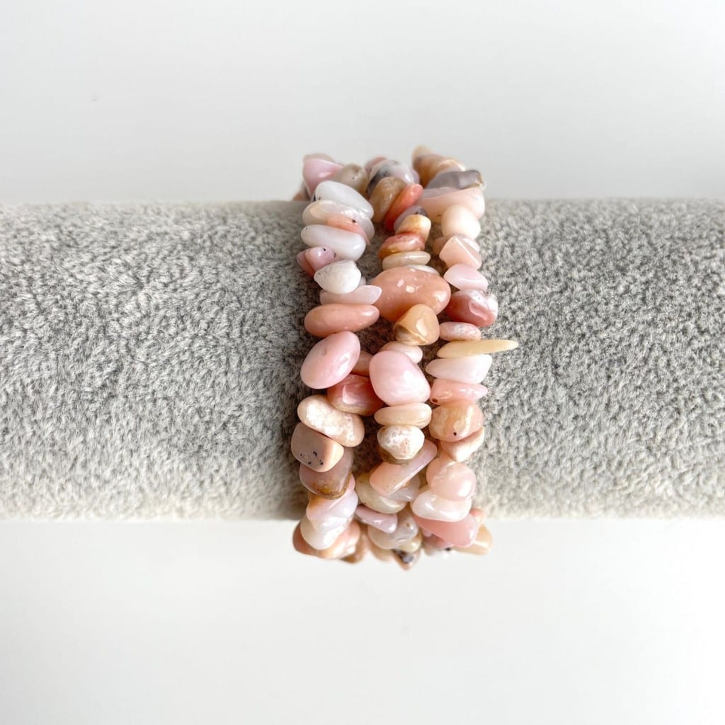 Splitarmband roze opaal