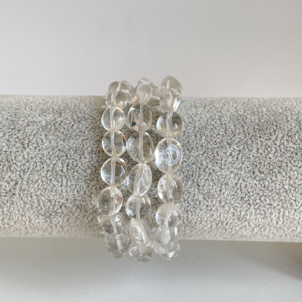 Armband bergkristal 6mm nugget