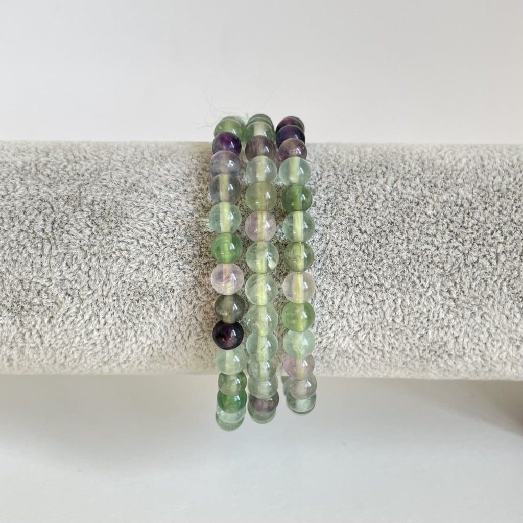 Armband fluoriet 6mm kraal