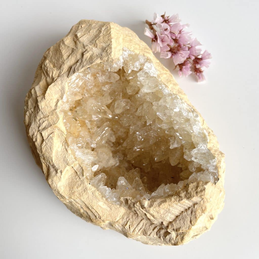 Witte calciet geode 2