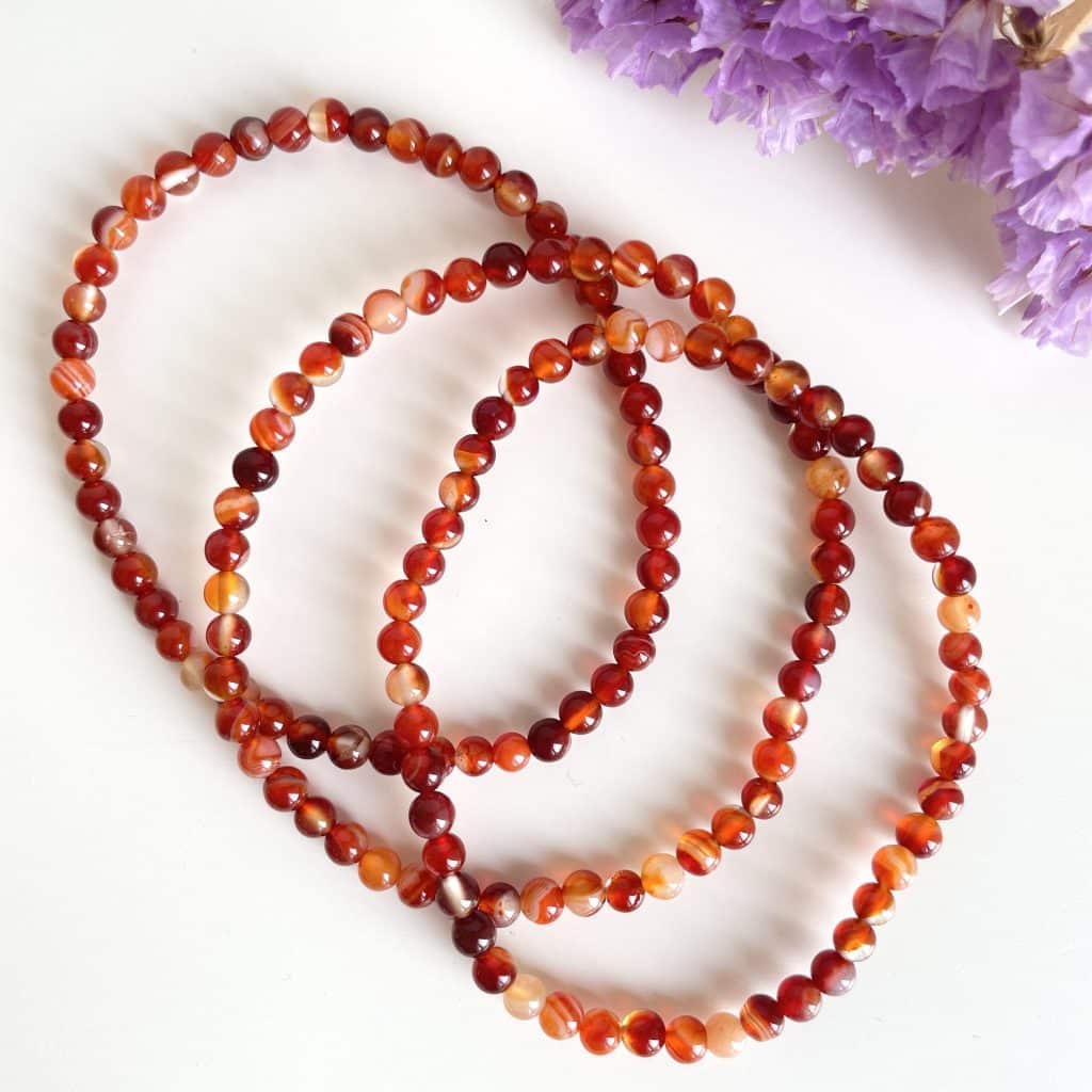 Armband carneool agaat 4mm