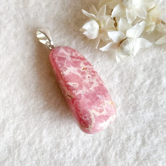 Hanger rhodochrosiet (zilver) 2