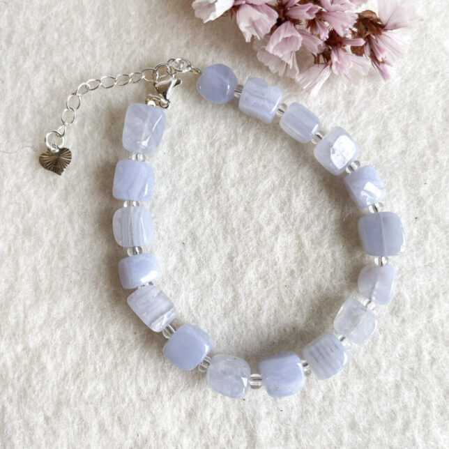 Armband blue lace agaat