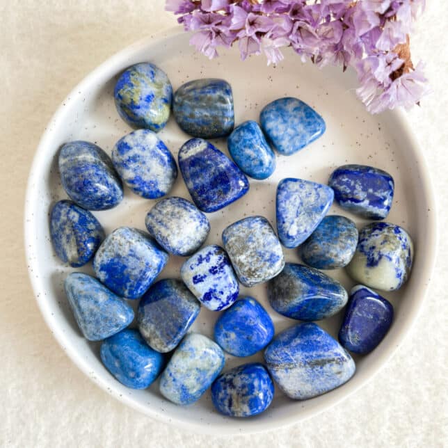 Lapis lazuli trommelsteen klein - 2 stuks