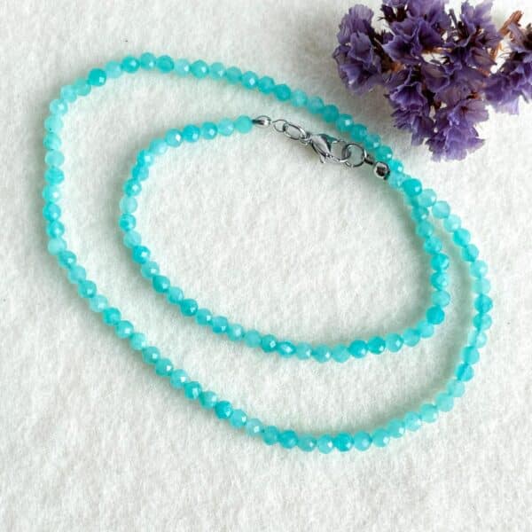 Ketting amazoniet facet 4mm