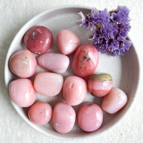 Roze Andes opaal trommelsteen