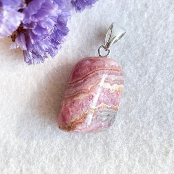 Hanger rhodochrosiet (zilver) 3