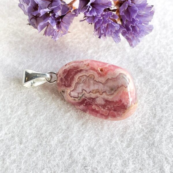 Hanger rhodochrosiet (zilver) 5