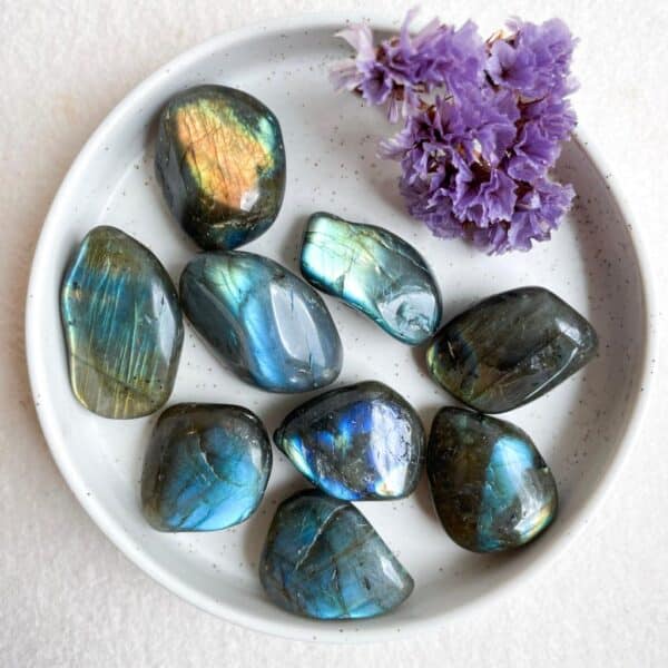 Labradoriet trommelsteen