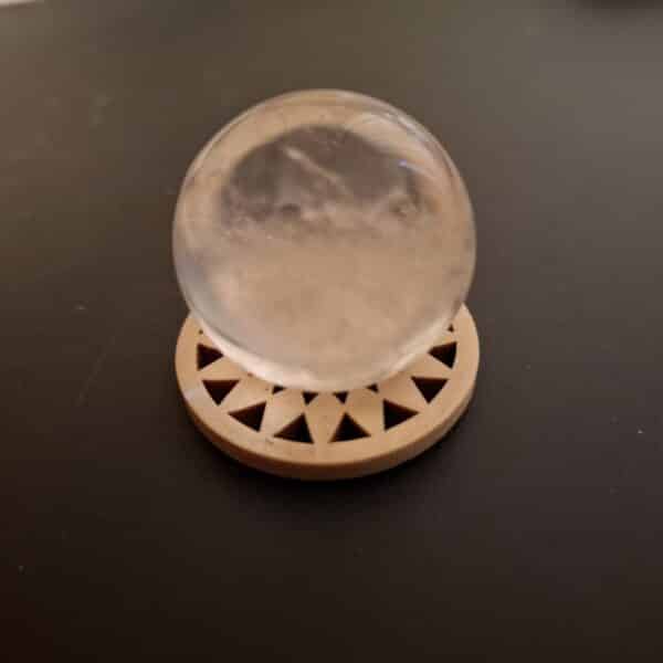 Bergkristal bol houder "zon"