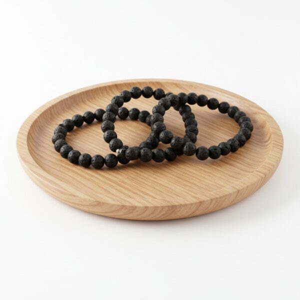 Armband lavasteen 8mm
