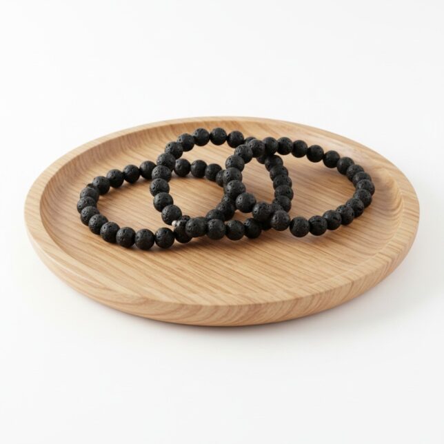 Armband lavasteen 8mm