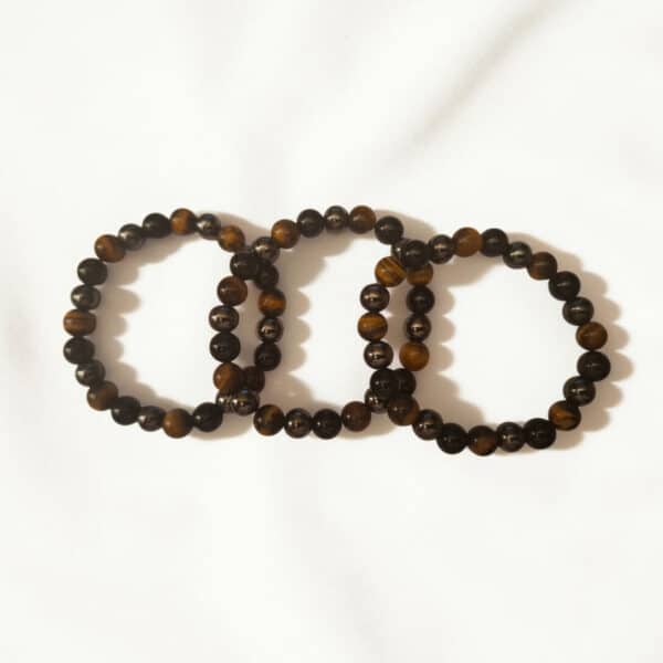 Armband Zwarte Obsidiaan/Hematiet/Tijgeroog 8mm