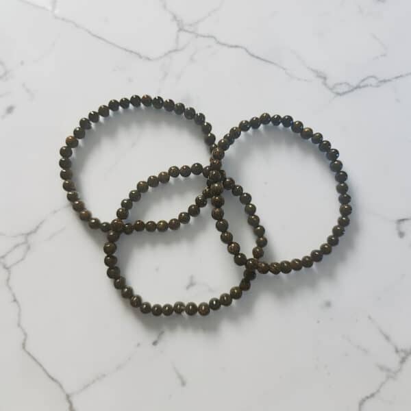 Armband Bronziet 4mm kraal